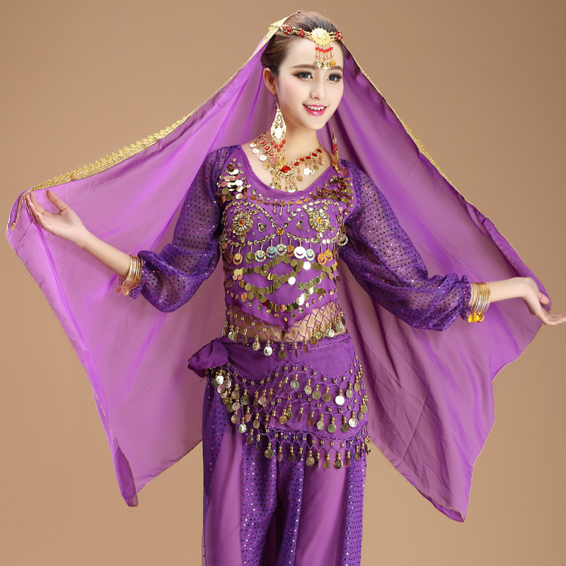 Belly dance headscarf performance Performance Props Dance Snowspun Headscarf Highlights Head Yarn Indian Dance Dress Accessories Adults