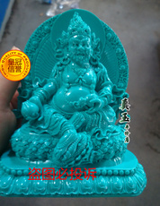 Кистлер 天然绿松石黄财神招财摆件侍女摆件特价厂家直销