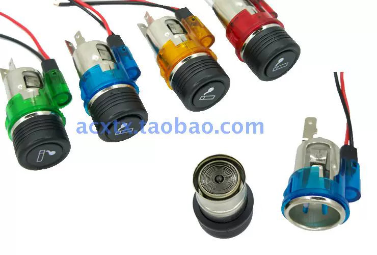 Lắp ráp thuốc lá nhẹ Ổ cắm thuốc lá xe hơi 12 v và xe máy sửa đổi ổ cắm điện - Âm thanh xe hơi / Xe điện tử