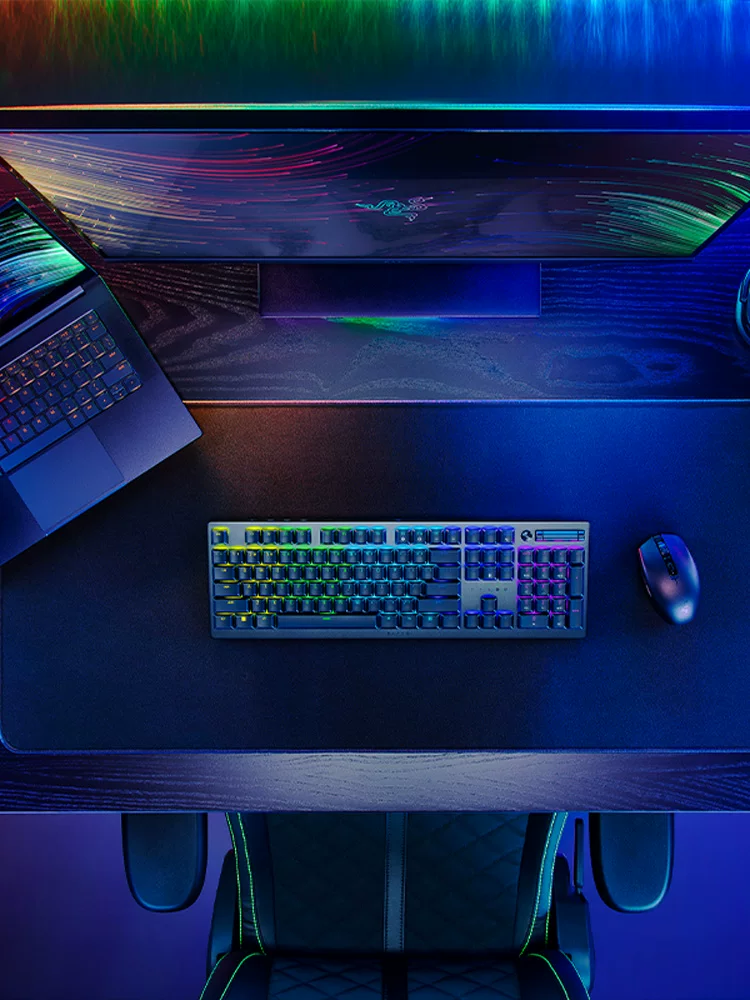 Razer Razer Razer Soul Soul Золотой Скорпион V2 Беспроводной версия Оптическая механическая украденная игровая клавиатура USB Bluetooth Три модели