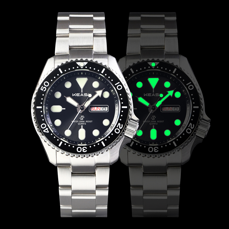 [Official Genuine Product] Keaso Watch Skx007 Japanese Quartz Movement Sapphire 200m Waterproof Business Watch