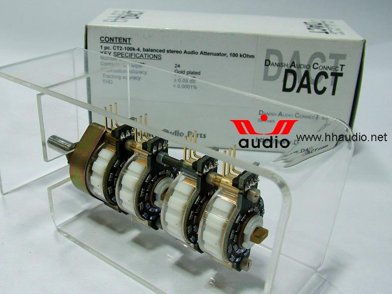 DACT Denmark 24-step fully balanced Potentiometer 10K-4 50K-4 100K-4 250K-4