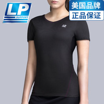 LP professional high breathable sports short sleeve coat female technology badminton light comfortable fitness without steel support ULF2301O
