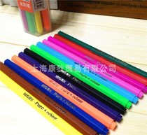 Hexagonal pen holder ballpoint pen pencil PP plastic pen holder imported hot stamping paper brilliant colors