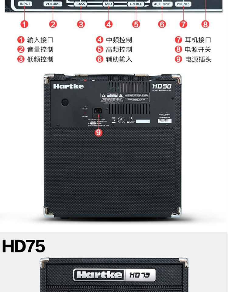 Loa Hartke Huck HD15 25 50 75 150 Bass BASS Bass Sound 15W 75W - Loa loa loa vi tính microlab