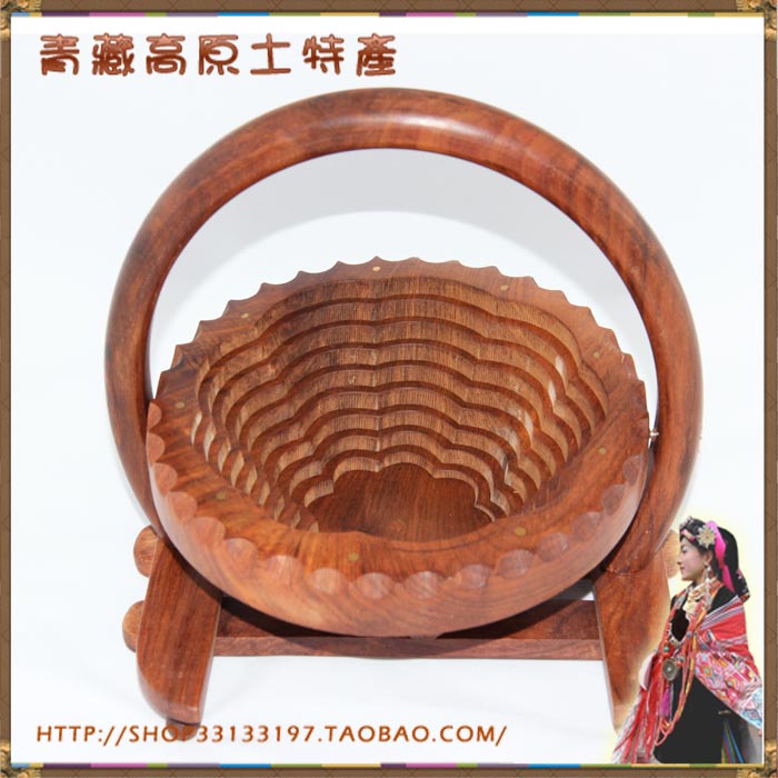 India imported pure handmade teak fruit basket fruit plate special offer