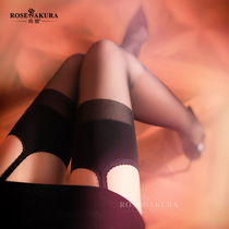 Nurse stockings send wife lace sling one socks super tight ultra-thin black silk sexy four sides open crotch knee socks