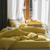 (Pollen group) Tianzhu cotton bed four-piece set 2020 solid color version