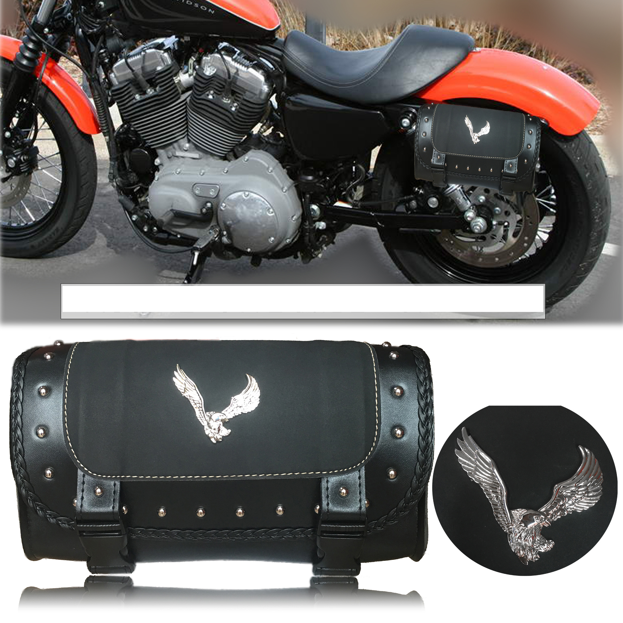 Locomotive Side Bag Harei Cruise Taiko Electric Car Hanging Bag Retrofit Retro Locomotive Kit Headstock Hanging Bag