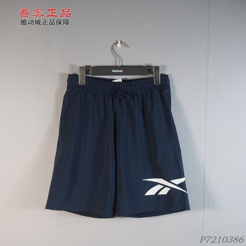 Reebok Men's Polyester Woven Quick-Drying Breathable Classic Large Logo Casual Sports Shorts Gv5516