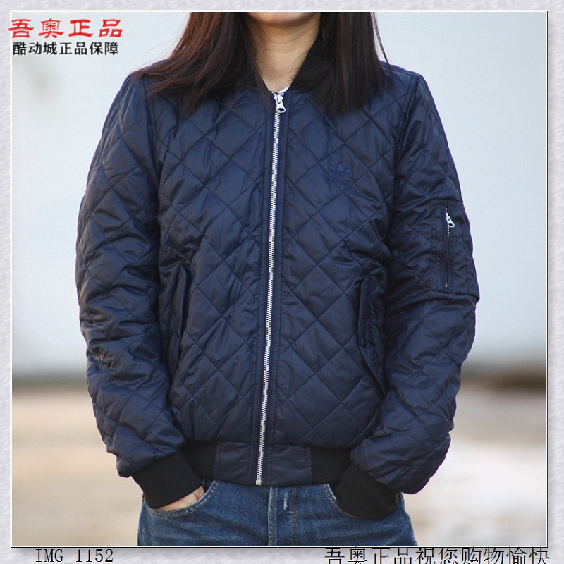 Adidas Trefoil Women's Autumn and Winter Thin Short Padded Jacket Baseball Jacket Ay4784 4754