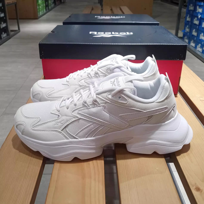 Reebok Royal Bridge Men's and Women's White Low-Top Mesh Breathable Lightweight Shock-Absorbing Casual Shoes Gw3264