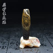 Tibets new specimens ancient methods nine-eye shale tussled agate warring States Red chalcedony Buddha beads