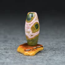 Tibets new ten specimens Tianzhu 9 Eye shale tangled silk Manau Warring National Red Sky Eye jade medullary pearl pendant
