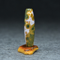 Tibets new ten specimens Tianzhu 9 Eye shale tangled silk Manau Warring National Red Sky Eye jade medullary pearl pendant