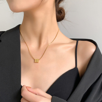 Choker 2021 New titanium steel girlfriends necklace female Net red does not fade three summer ins cold wind