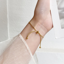 Bow knot snake bone bracelet light luxury niche design female advanced sense students sweet light luxury exquisite Super fairy tide