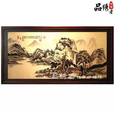 Hunan embroidery boutique Tang Yin landscape pure hand embroidery Xiang embroidery living room collection items random Needle Embroidery business gift