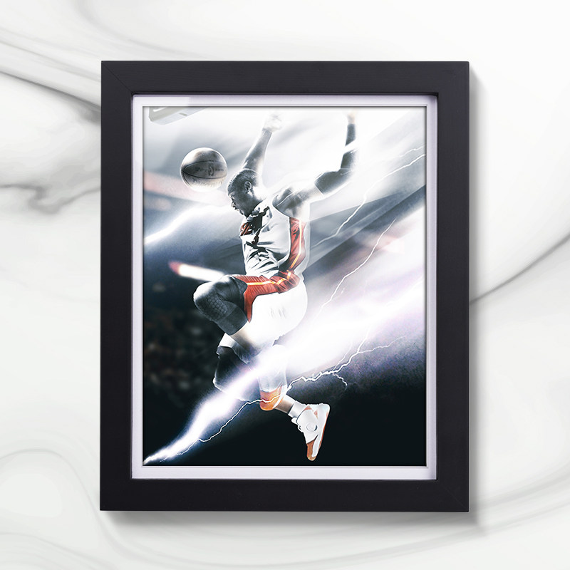 Wade, Flash, last dance, Heat, Big three, James Bosh, solid wood photo frame, birthday gift