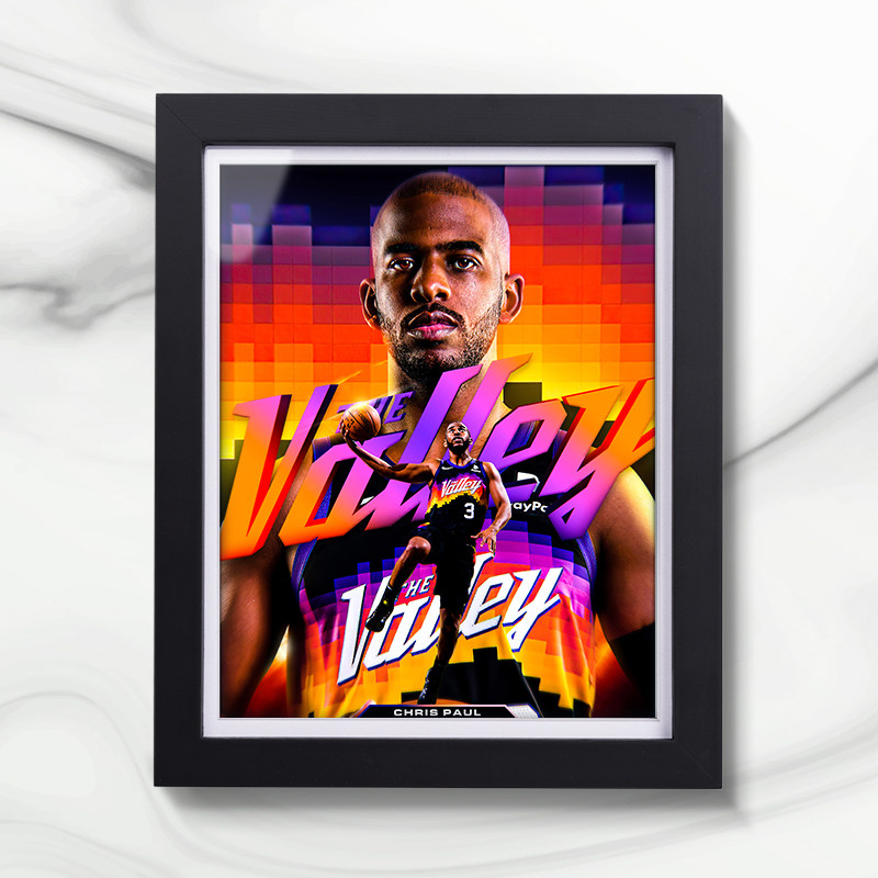 Krislav Laurenmarball CP3 Booker Sun Team Poster Decorative Painting Frames NBA Basketball Photo Frames Fans Perimeter Gifts