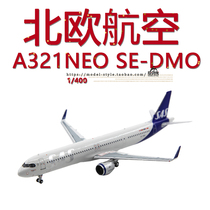 PandaModel Nordic Airlines SAS Airbus A321neo SE-DMO Finished alloy aircraft model 1 400