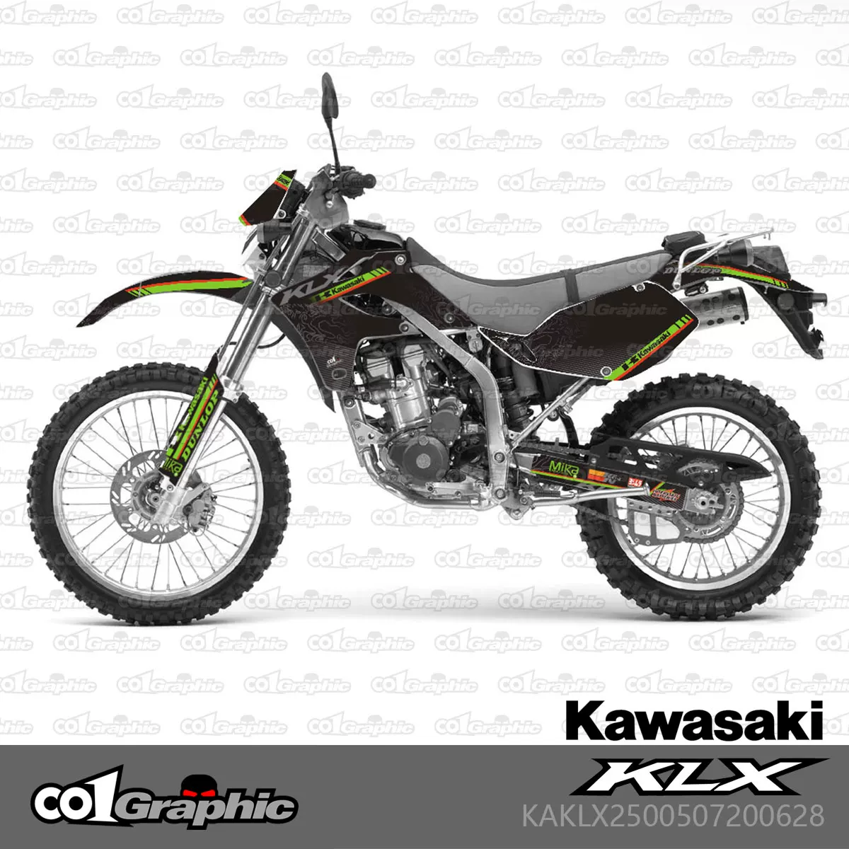Kawasaki, внедорожный модифицированный стикер