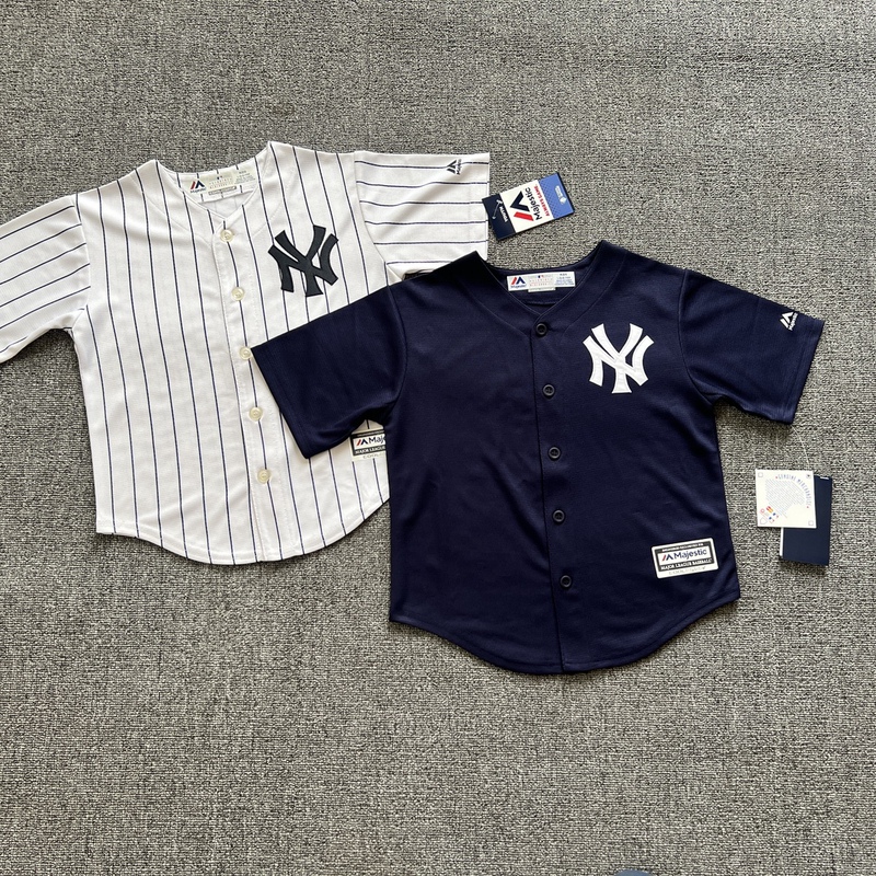 Majestic Baseball Uniform Kidsren's and Youth Models Ny Performance Uniform Sportswear Embroidered Style Hip-Hop Team Trendy Brand