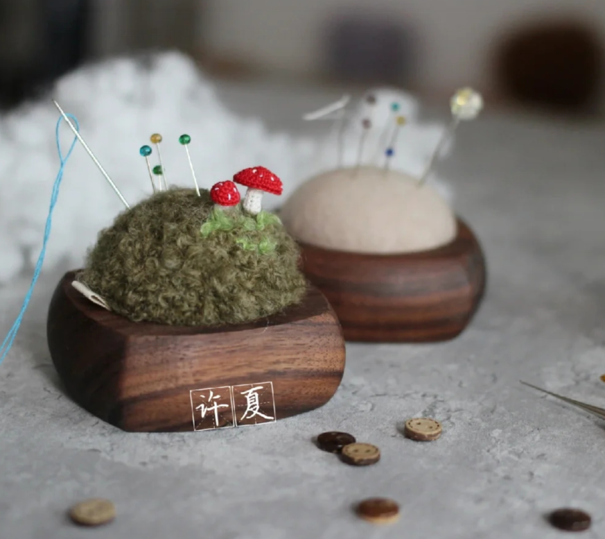 徐霞の店 クルミ針ベース 無垢材ビーズ針 手縫い DIY アクセサリー 刺繍 裁縫 かぎ針編み