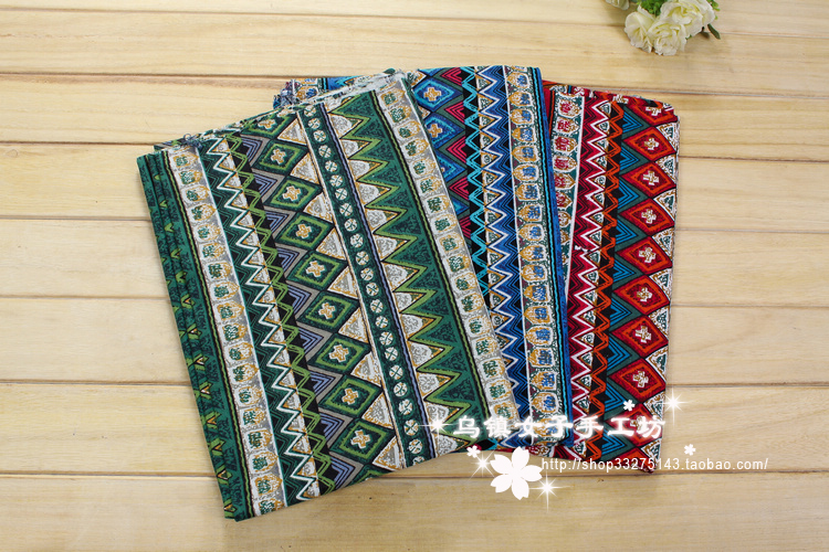 Bohemian in vải handmade diy vải cotton linen khăn trải bàn rèm trang trí vải bàn cà phê vải quần áo vải