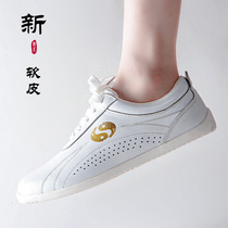 Chen Yingxin four like men and women tai ji shoes martial arts sneakers bullish soft cow leather kung fu shoes spring and autumn