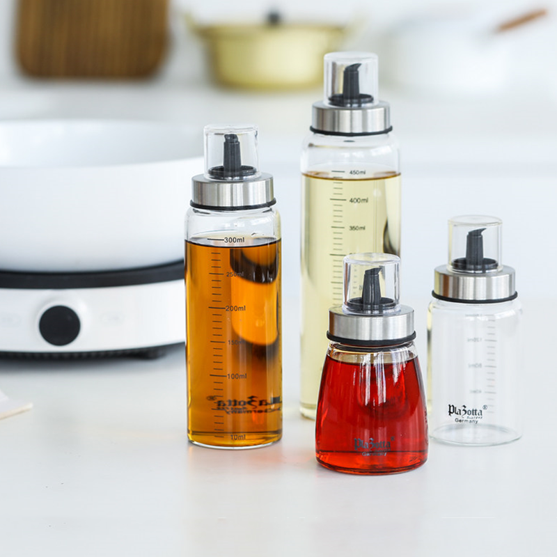 German plazotta glass oil pot household kitchen oil bottle leak-proof soy sauce seasoning sesame oil canned oil and vinegar tank small
