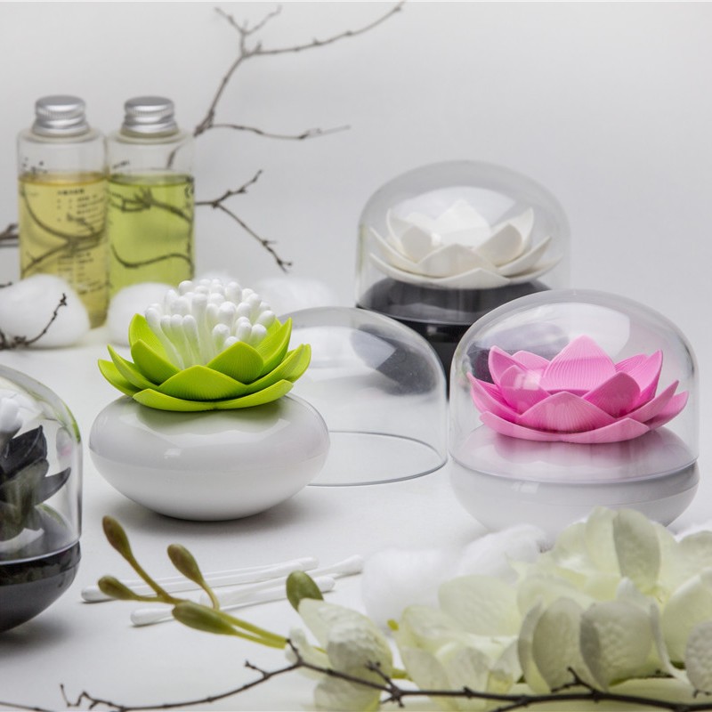 Thai qualy desktop make-up cotton containing box Lotus cotton sign box Creative toothpick box Jiang Yan with the same dust cover-Taobao