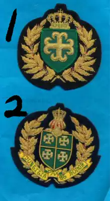 British military hat badge, a country in Central and Eastern Europe, embroidered hat badge, military version