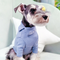 Cat Dog Spring Summer Beating Undershirt Pet Cat Boomey Snownery Dogfight Pure Cotton Two-Foot Blouse Teddy Clothes