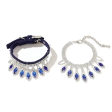 Ошейник для собаки с павлиньим хвостом, Тедди Бишон, Померанский шпиц, маленькая собака и кошка, роскошное бриллиантовое ожерелье, воротник, цветок, воротник для домашнего животного, ювелирные изделия