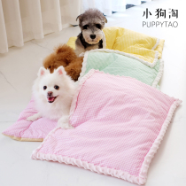 Washable pet kitty Puppy pooch Padded Mini Dog Teddy Han Edition All Season Warm Cover Blanket Quilt Sleeping Mat Bed