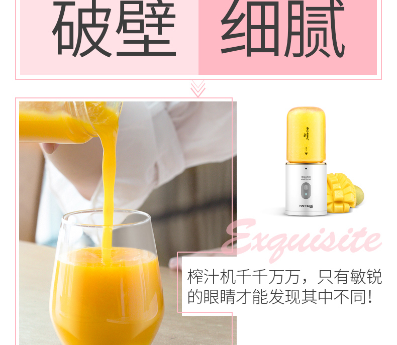may ep hoa qua Máy ép trái cây cầm tay Hettich trái cây nhỏ rau quả tự động đa chức năng nước ép cốc nước ép máy chiên - Máy ép trái cây máy ép trái cây panasonic