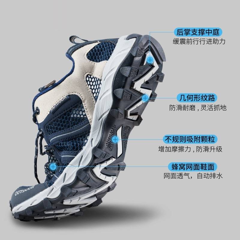 (Clear Barn) Outdoor Speed Dry Anadromous Shoes Men's Covered Water Shoes Light Men And Women Breathable Non-slip Amphibious Beach Shoes-Taobao