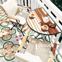 Fun Moroccan balcony garden small tiles Nordic kitchen porch mosaic toilet bathroom tile