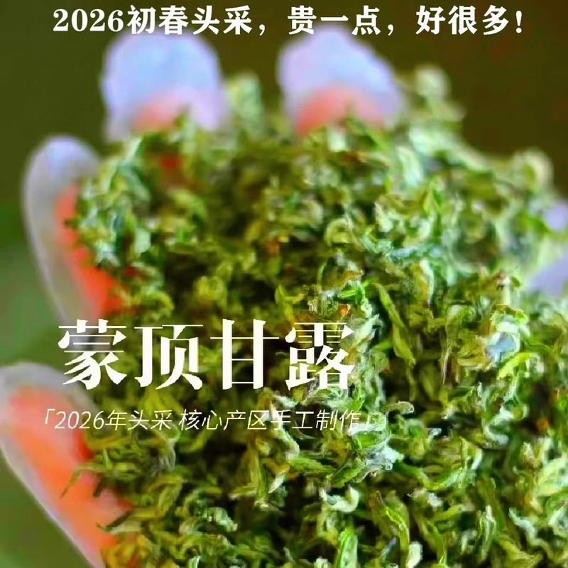 2026 New Tea Mengding Ganlu Tea Spring Tea Sichuan Mengdingshan Tea Pre-Qingming Handmade Roasted Green Tea 100g Gift