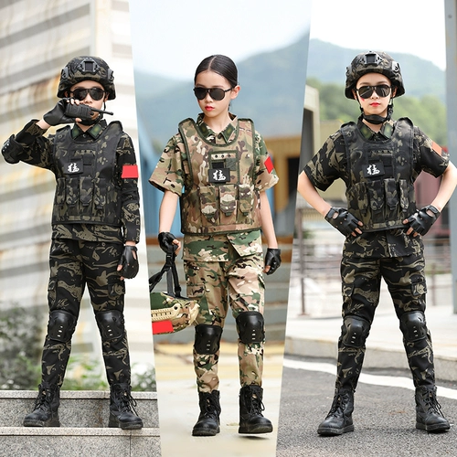 Детский камуфляжный осенний комплект для мальчиков для школьников для детского сада