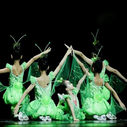 Костюмы светлячков Сяохэ на День защиты детей, танец светлячков, светящаяся одежда, представление летающих насекомых