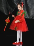 Праздничнный красный костюм, китайская кукла, фонарь, юбка-пачка