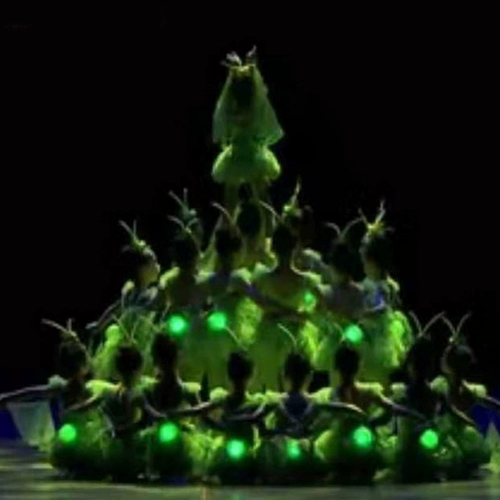 Костюмы светлячков Сяохэ на День защиты детей, танец светлячков, светящаяся одежда, представление летающих насекомых