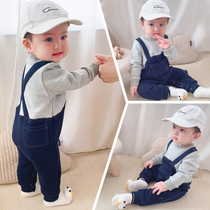 Net red infant cute out of clothes ultra-ocean gas baby fall childrens clothes conjoined khae newborn boomer