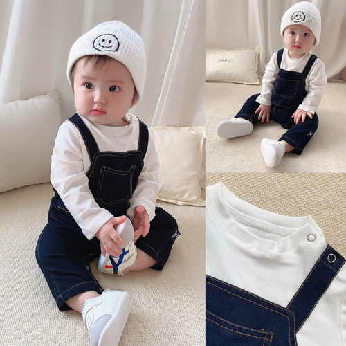 Комплект для раннего возраста для мальчиков, подтяжки, детское боди, детская одежда