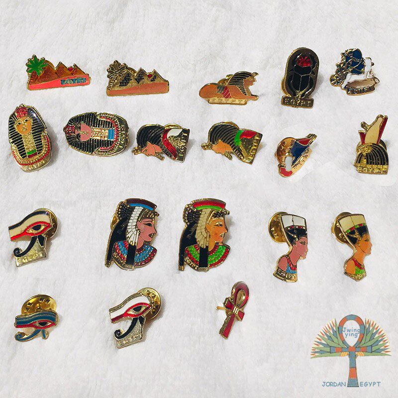 Sleeping Lotus Egypt Bright Rear Small Animal Holy Beetle Pharaoh Old Palace Lions Sphinx Like a retro Egypt Wind brooch Brooch Ornament