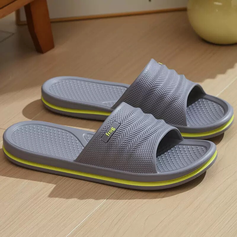 Solid Color Eva Home All-In-One Ultra-Light Slippers for Women, Summer Home Bathroom Shower Eco-Friendly Antibacterial Thick Non-Slip Men's Large Size