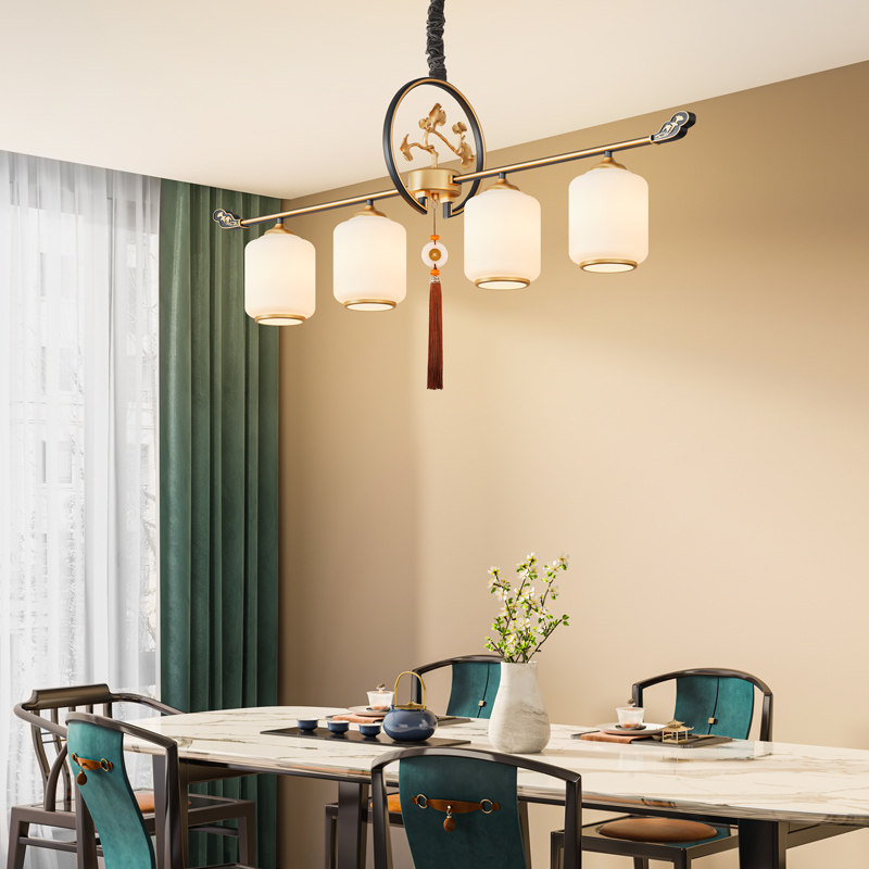 Op Lighting New Chinese Style Dining Chandelier National Style Modern Creative Art Restaurant Dining Room Table Bar Lamp Cd