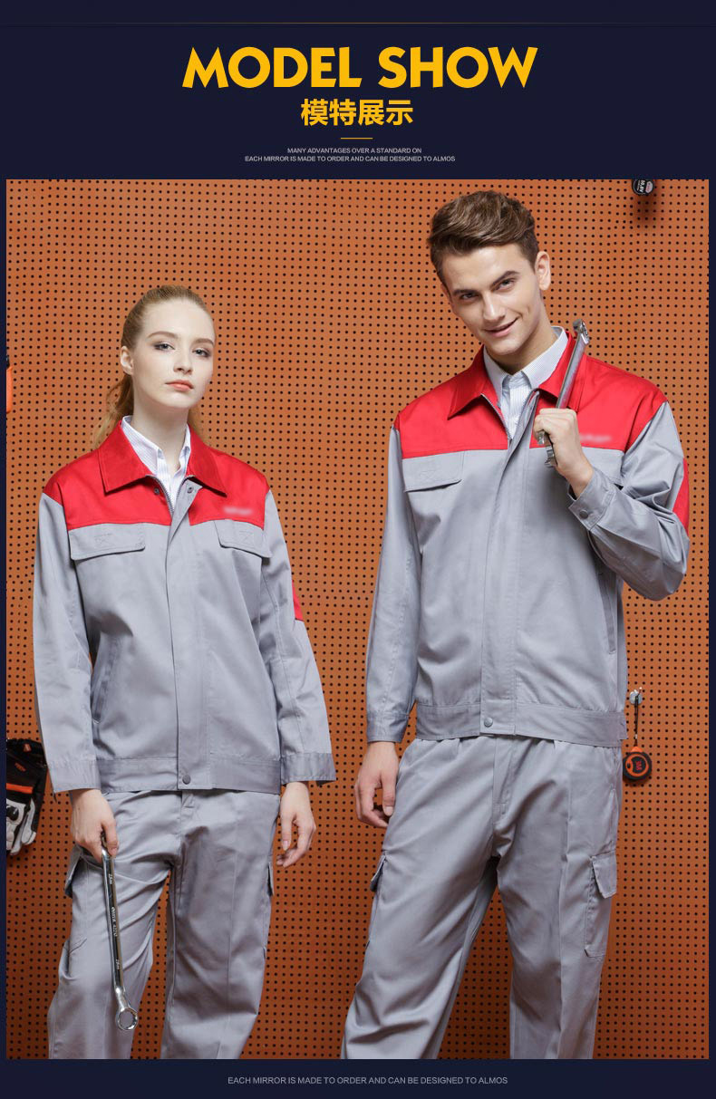New Dongfeng Nissan Workwear Cửa hàng 4S bảo trì sau bán hàng Trịnh Châu Nissan dụng cụ Nissan dài tay phù hợp với quần yếm quần vải nam